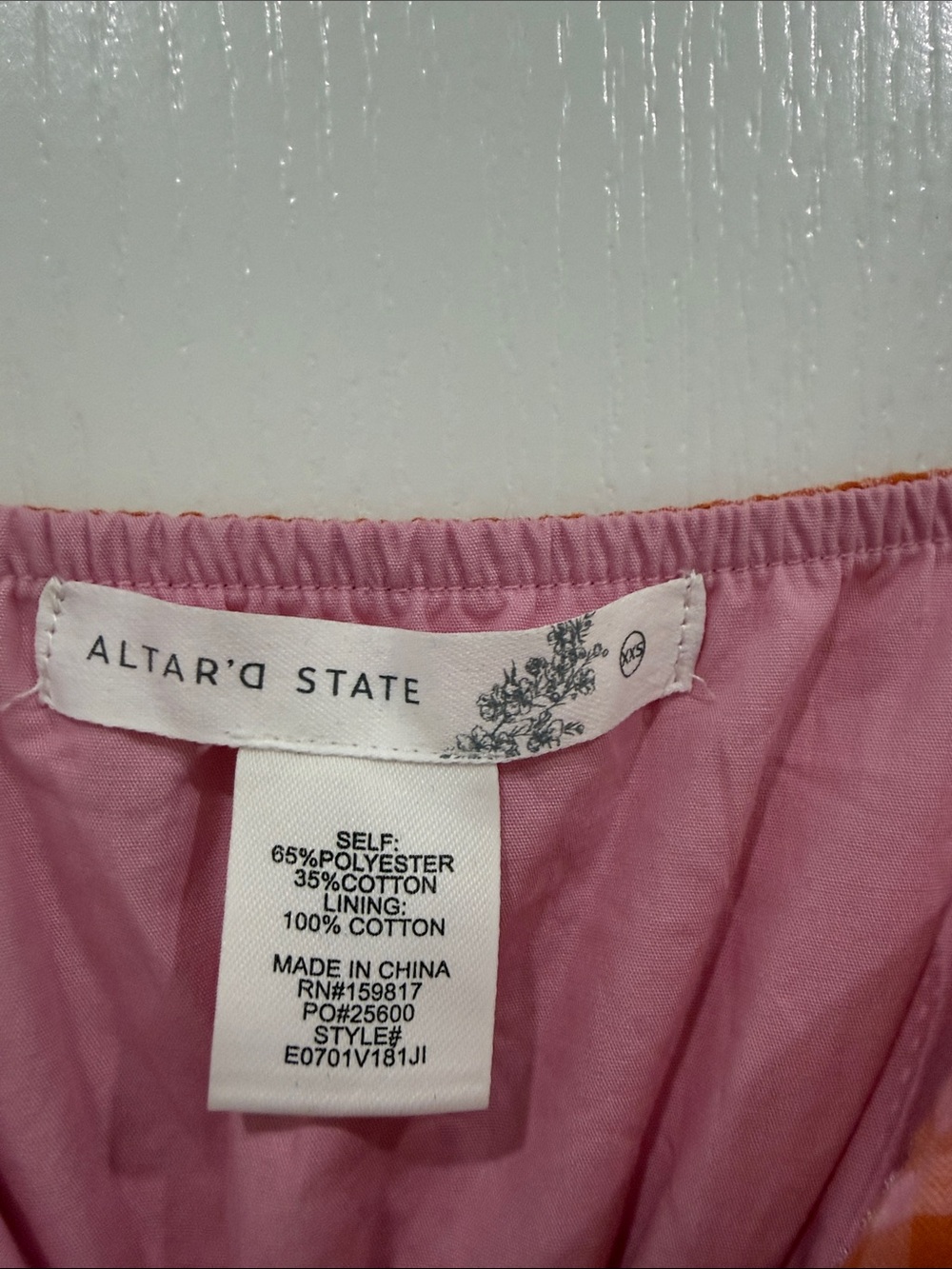 Altar’d State Gingham Sundress - Pink & orange size xxsmall NWOT - Picture 5 of 5